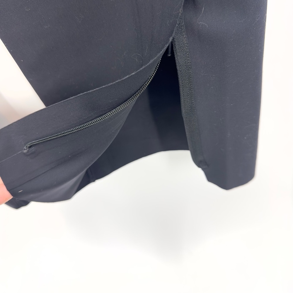 Athleta Womens Stellar Flare Trouser Pants Size 2 Petite Black Zip Leg Stretch - Picture 4 of 12